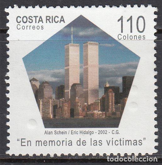 Sellos: Costa Rica - Correo 2002 Yvert 713 ** Mnh Torres gemelas