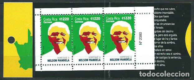 Sellos: Costa Rica - Correo 2015 Yvert 975 Carnet ** Mnh Nelson Mandela