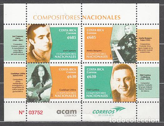 Sellos: Costa Rica Correo 2018 Yvert 900/3 ** Mnh Defecto en el margen de la hoja