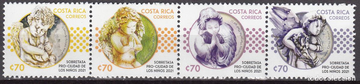 Sellos: Costa Rica Correo 2021 Yvert 1020/23 ** Mnh Sobretasa en Beneficio de la ciudad