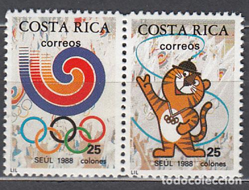 Sellos: Costa Rica - Correo 1988 Yvert 504/5 ** Mnh Olimpiadas de Seul