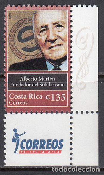 Sellos: Costa Rica - Correo 2009 Yvert 889 ** Mnh Alberto Mart&egrave;n