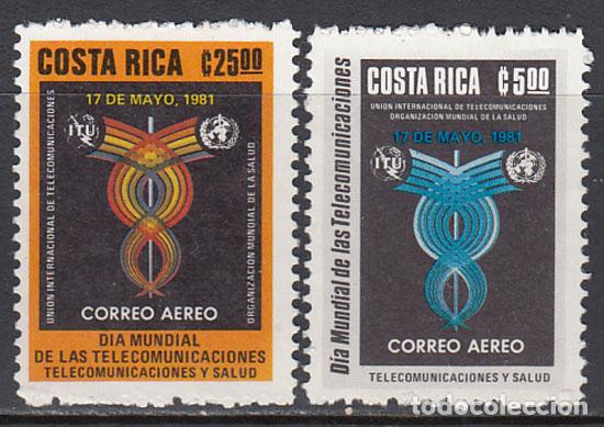 Selos: Costa Rica - Aereo 1981 Yvert 815/6 ** Mnh Telecomunicaciones