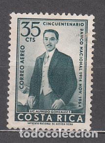 Selos: Costa Rica - Aereo 1965 Yvert 391 * Mh Alfredo Gonz&aacute;lez