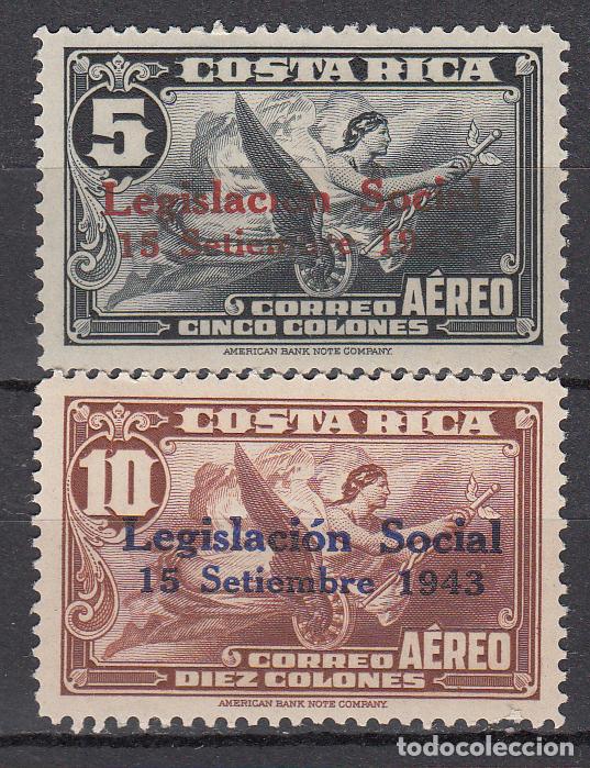 Selos: Costa Rica Aereo 1943 Yvert 81A/B ** Mnh