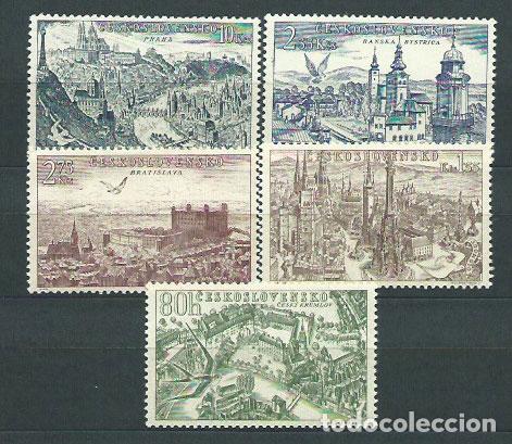 Selos: Checoslovaquia - Aereo Yvert 40/4 (*) Mng Ciudades