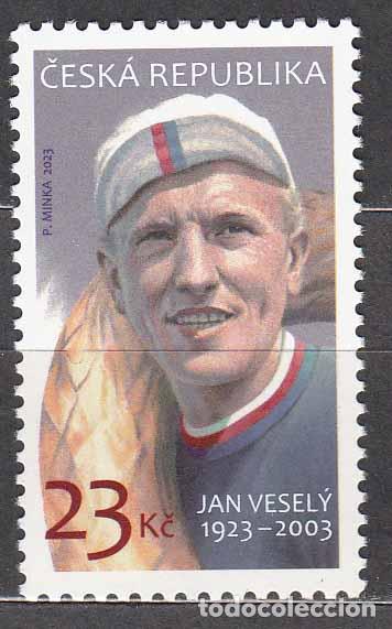 Selos: Chequia - Correo 2023 Yvert 1055 ** Mnh Personaje - Jan Vesely Ciclista