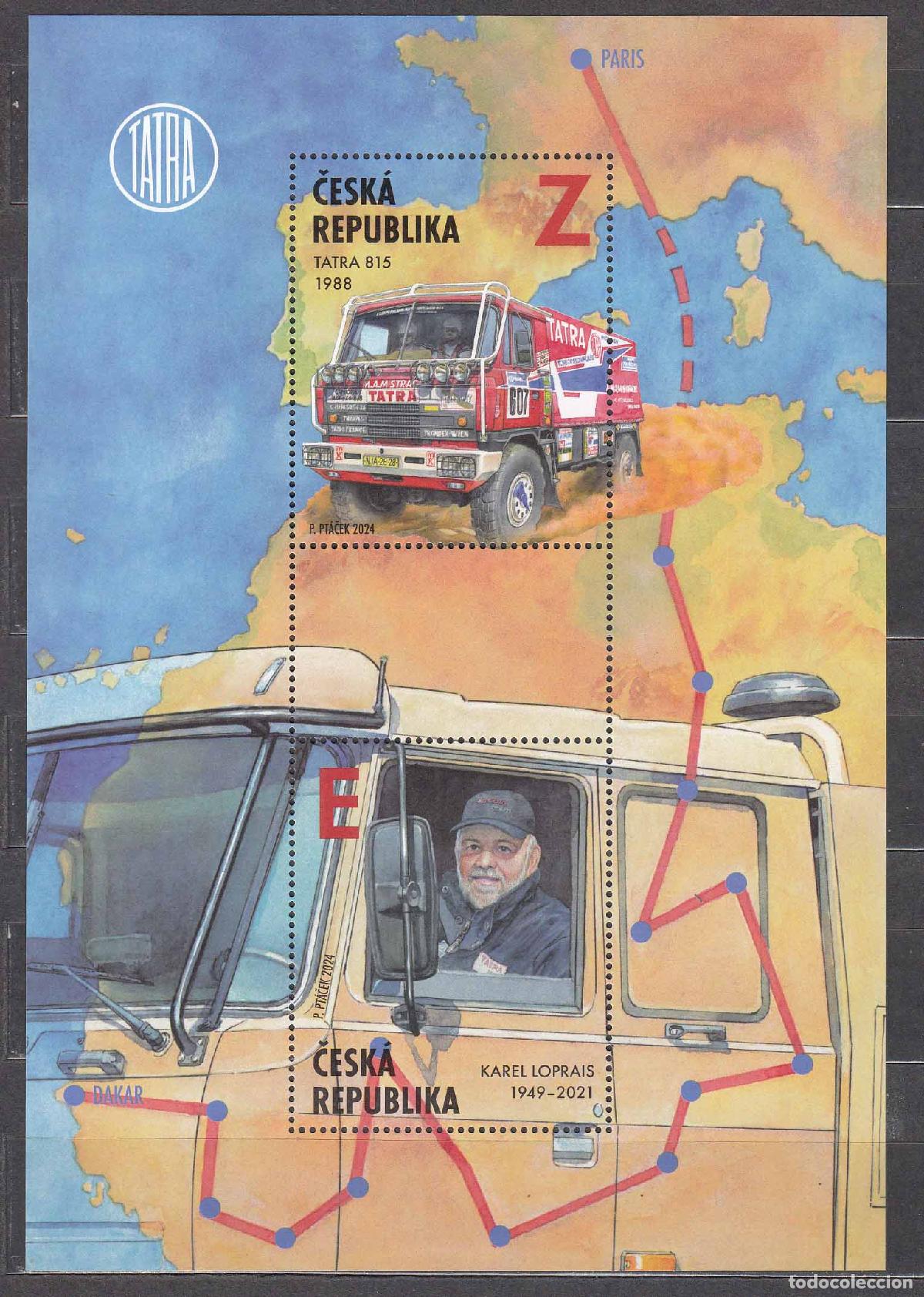 Selos: Chequia - Hojas Yvert 104 ** Mnh Personajes Karle Loprais Piloto autos Rallyes