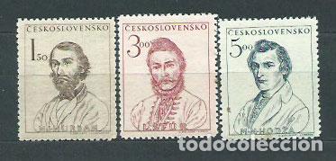 Selos: Checoslovaquia - Correo 1948 Yvert 474/6 ** Mnh Personajes