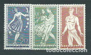 Selos: Checoslovaquia - Correo 1955 Yvert 812/4 * Mh Danza
