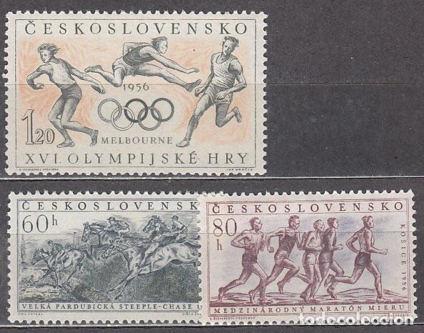 Selos: Checoslovaquia - Correo 1956 Yvert 871/3 * Deportes