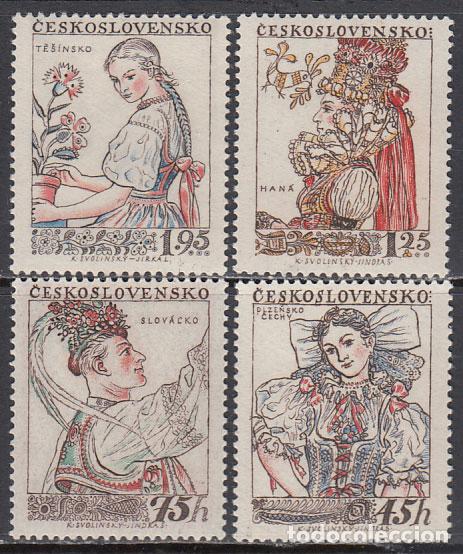 Selos: Checoslovaquia - Correo 1957 Yvert 935/38 ** Mnh Dia del Sello