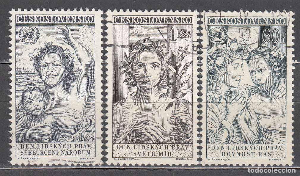 Selos: Checoslovaquia - Correo 1959 Yvert 1009/11 usado