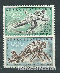 Selos: Checoslovaquia - Correo 1960 Yvert 1066/7 ** Mnh Olimpiadas Squaw Valley