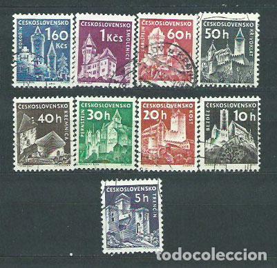 Selos: Checoslovaquia - Correo 1960 Yvert 1068/75 usado Castillos