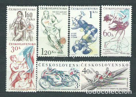 Selos: Checoslovaquia - Correo 1961 Yvert 1125/31 * Mh Deportes