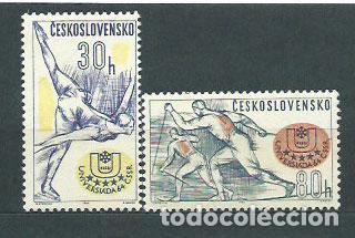 Selos: Checoslovaquia - Correo 1964 Yvert 1318/9 * Mh Deportes