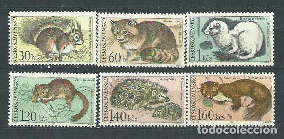Selos: Checoslovaquia - Correo 1967 Yvert 1591/6 ** Mnh Fauna