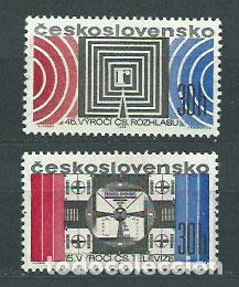 Selos: Checoslovaquia - Correo 1968 Yvert 1629/30 ** Mnh Radio y televisi&oacute;n