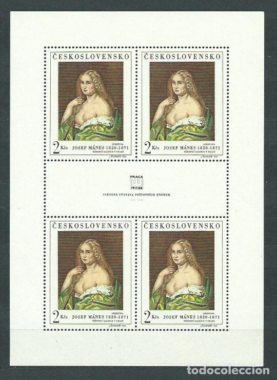 Selos: Checoslovaquia - Correo 1968 Yvert mini pliego 1651 ** Mnh Pintura