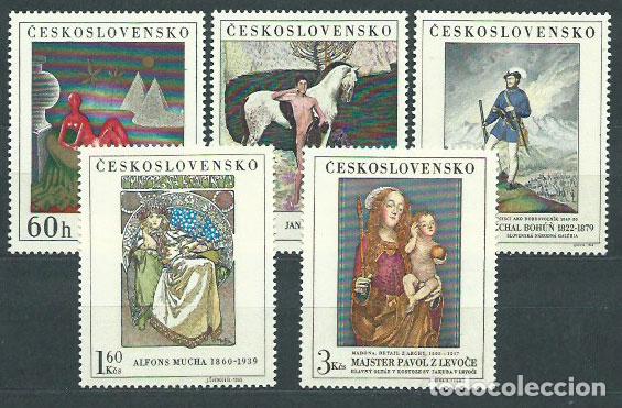 Selos: Checoslovaquia - Correo 1968 Yvert 1686/90 ** Mnh Pinturas