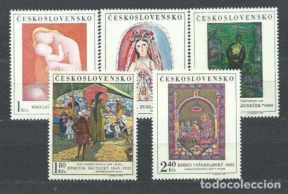 Selos: Checoslovaquia - Correo 1970 Yvert 1809/13 ** Mnh Pintura
