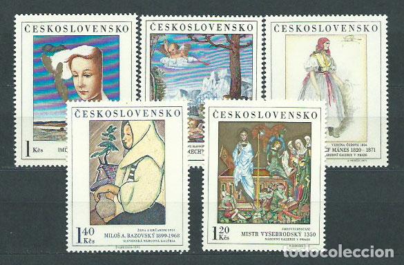 Selos: Checoslovaquia - Correo 1971 Yvert 1876/80 ** Mnh Pinturas
