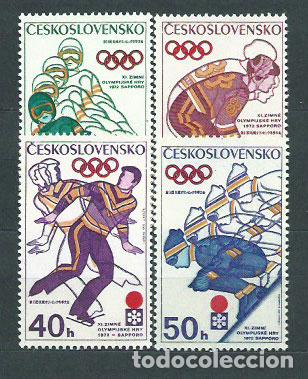 Selos: Checoslovaquia - Correo 1972 Yvert 1894/7 ** Mnh Olimpiadas de Saporo