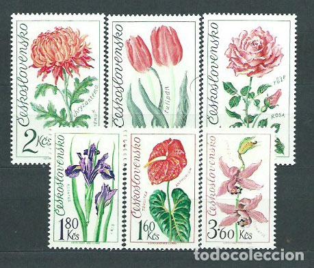 Selos: Checoslovaquia - Correo 1973 Yvert 1993/8 ** Mnh Flores