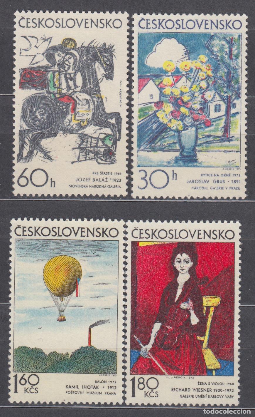 Selos: Checoslovaquia Correo 1973 Yvert 1962/65 ** Mnh Pinturas