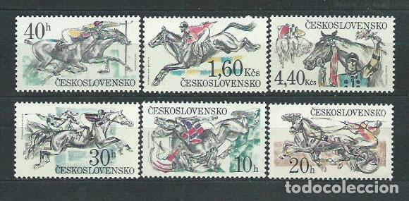 Sellos: Checoslovaquia - Correo 1978 Yvert 2297/302 ** Mnh Deportes h&iacute;pica