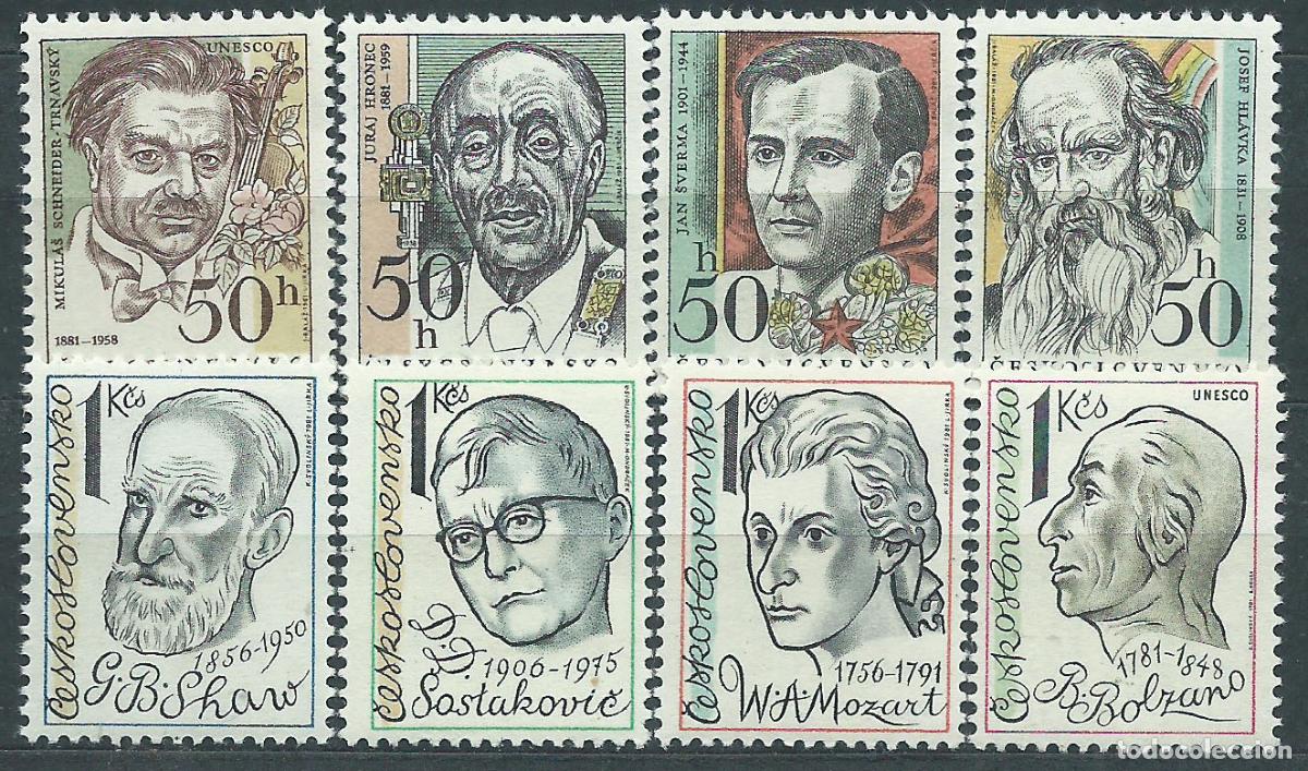 Briefmarken: Checoslovaquia - Correo 1981 Yvert 2428/35 ** Mnh Personajes