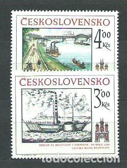 Briefmarken: Checoslovaquia - Correo 1982 Yvert 2499/500 ** Mnh Pinturas barcos