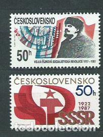 Briefmarken: Checoslovaquia - Correo 1987 Yvert 2742/3 ** Mnh Lenin