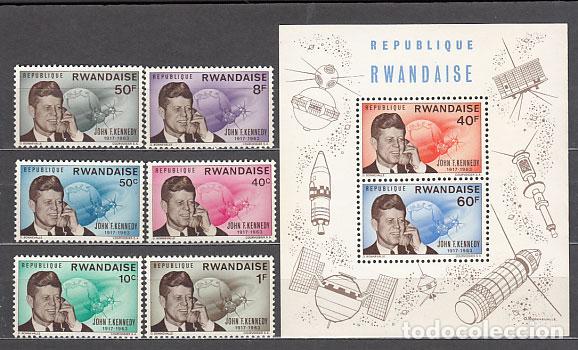 Briefmarken: Ruanda - Correo Yvert 122/7+H,5 ** Mnh Kennedy