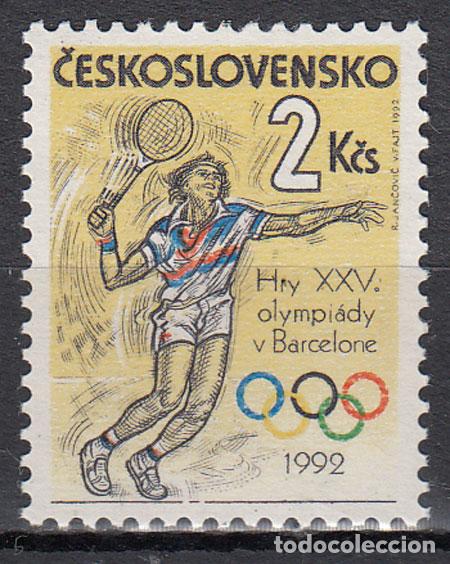 Briefmarken: Checoslovaquia - Correo 1992 Yvert 2914 ** Mnh Deportes - Tenis