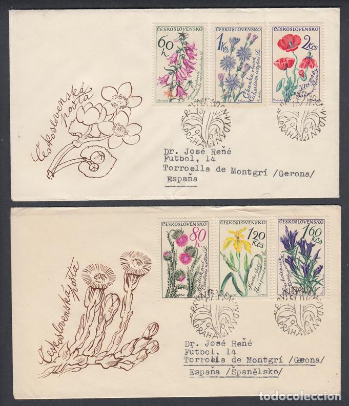 Stamps: Checoslovaquia Sobres Primer Dia FDC Yvert 1339/44 Flora 1964
