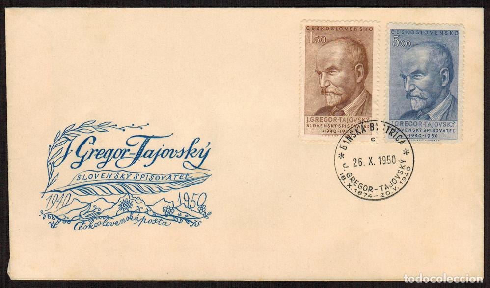 Stamps: Checoslovaquia Sobres Primer Dia FDC Yvert 550/551 - Escritor Gregor Tajovsky 19