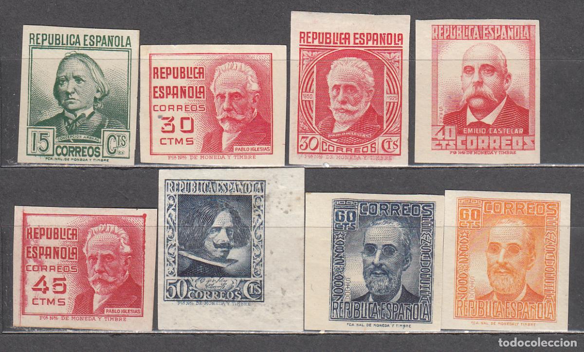 Stamps: Espa&ntilde;a Sueltos 1936 Edifil 733s/40s * Mh Personajes