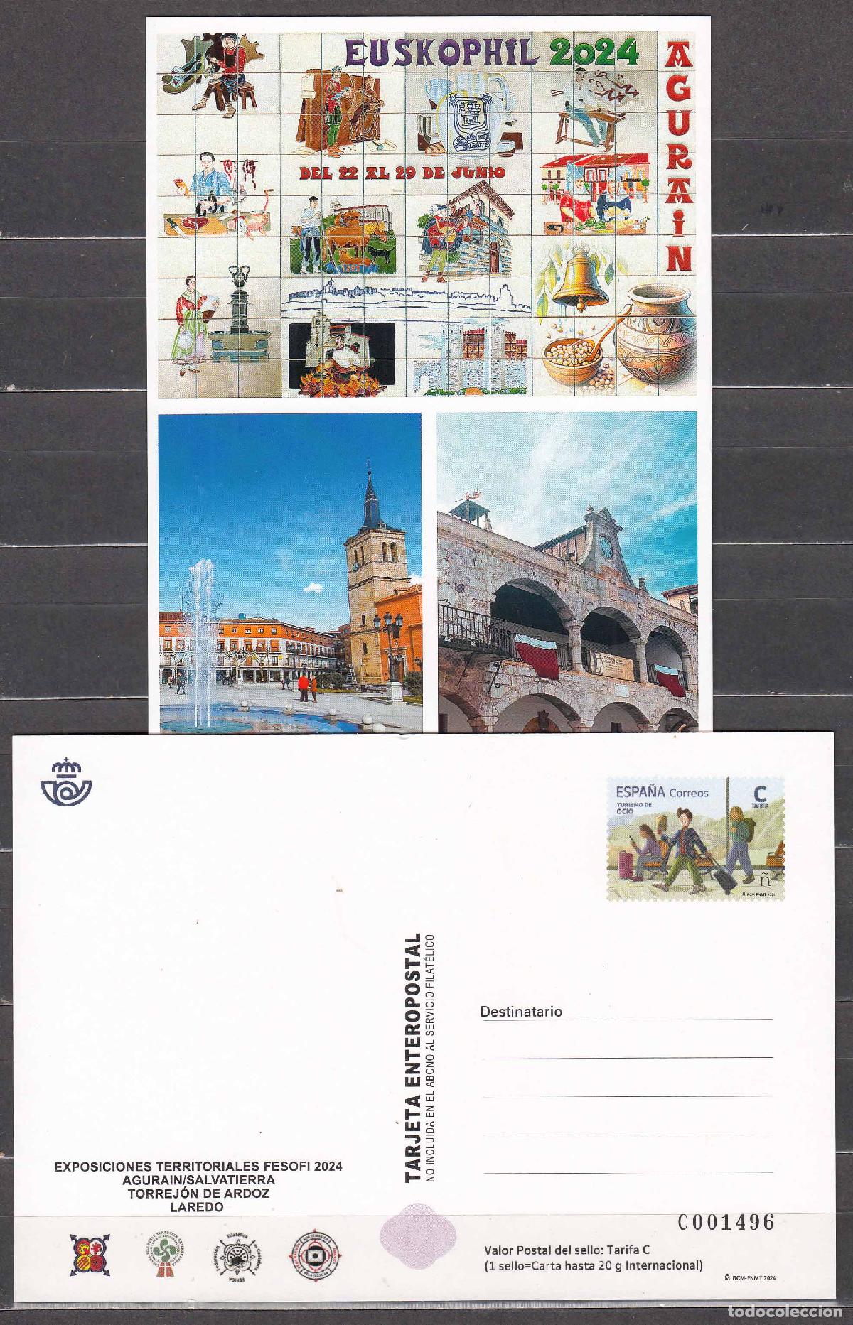 Stamps: Espa&ntilde;a II Centenario Tarjetas del Correo 2024 Edifil 186 Fesofi -Agurain-Salvat