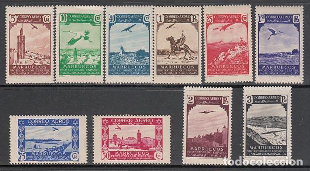 Stamps: Marruecos Correo 1938 Edifil 186/95 * Mh
