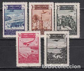 Stamps: Marruecos Correo 1942 Edifil 241/5 * Mh