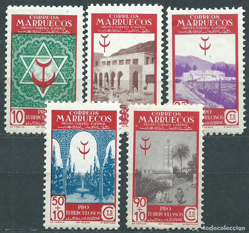 Stamps: Marruecos Correo 1946 Edifil 270/74 * Mh