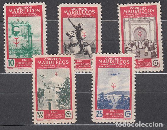 Stamps: Marruecos Correo 1949 Edifil 325/9 ** Mnh