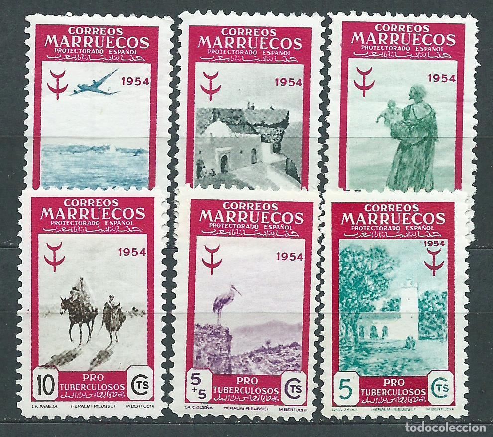 Stamps: Marruecos Correo 1954 Edifil 394/9 * Mh