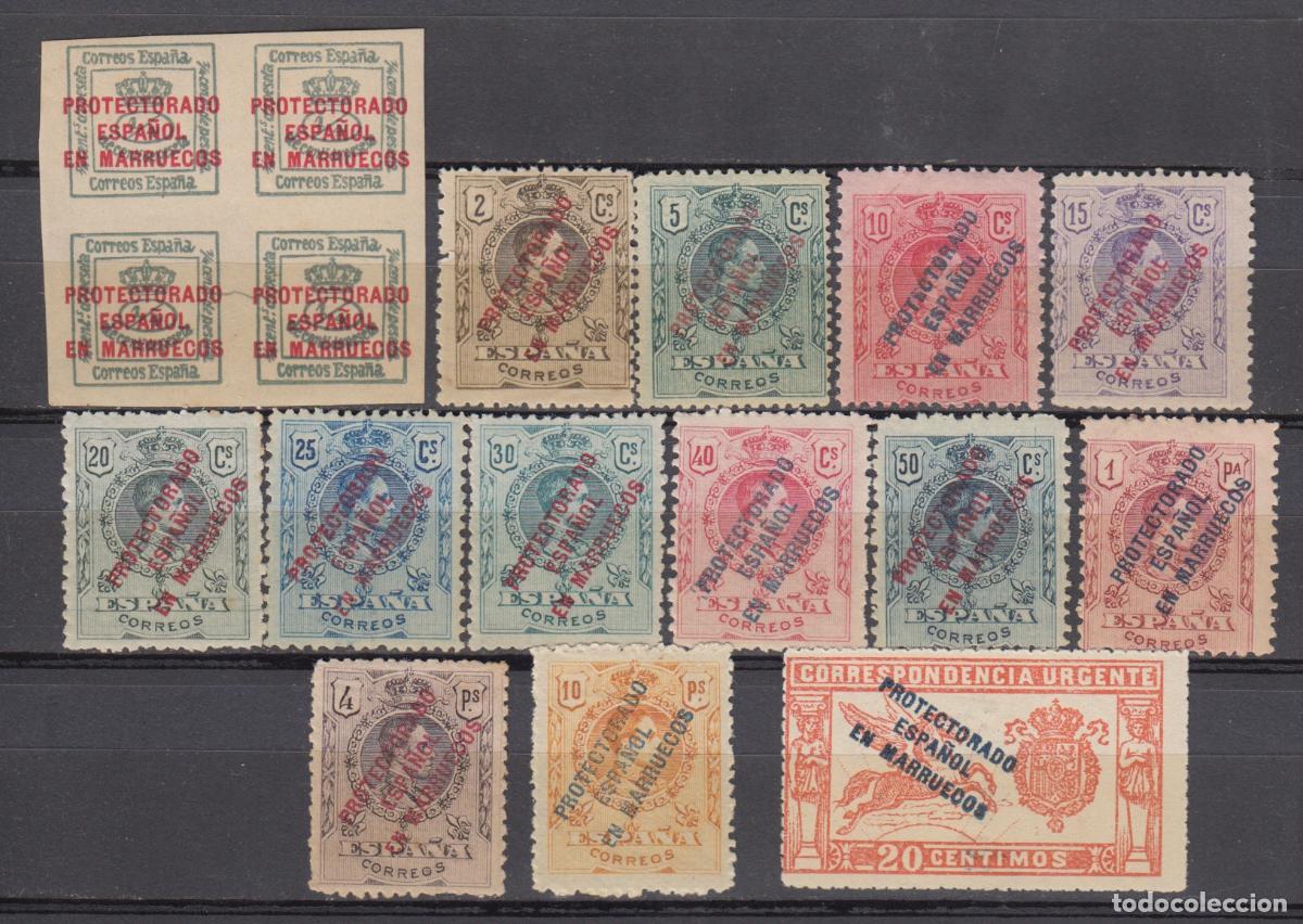 Stamps: Marruecos Correo 1915 Edifil 43/56 * Mh