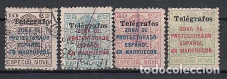 Stamps: Marruecos Telegrafos 1937 Edifil 41A/D usado