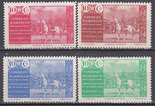 Stamps: Marruecos Beneficencia 1941 Edifil 13/16 ** Mnh