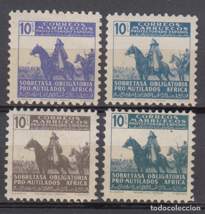 Stamps: Marruecos Beneficencia 1943 Edifil 22/25 ** Mnh