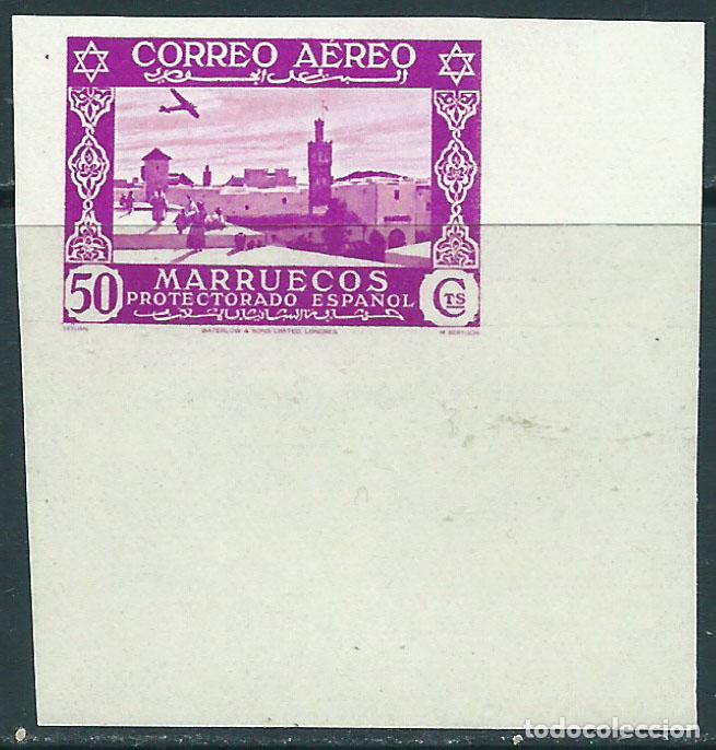Francobolli: Marruecos Sueltos 1938 Edifil 190s ** Mnh Gran Borde de Hoja